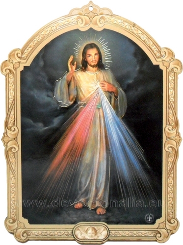 Fa plakett - 17x23cm - Irgalmas Jézus