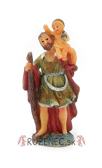 Szent Kristf szobrocska - 7,5 cm
