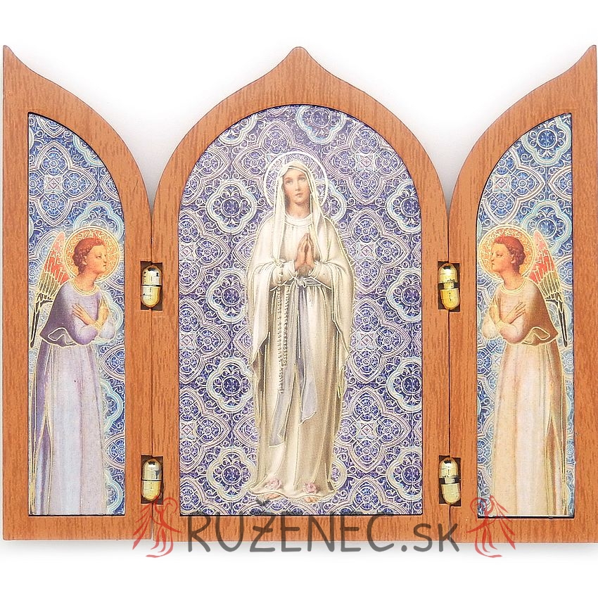Szárnyas oltár 12x10cm - Lourdes